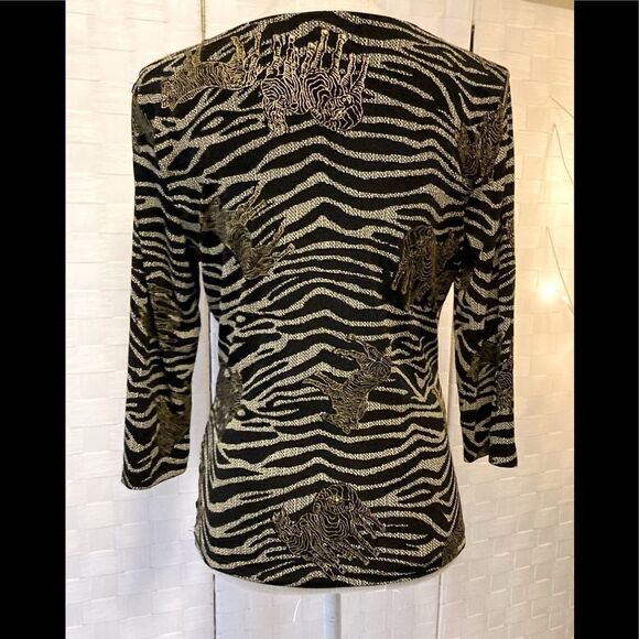 Vintage Zebra long sleeve Top XS - Picture 3 of 6